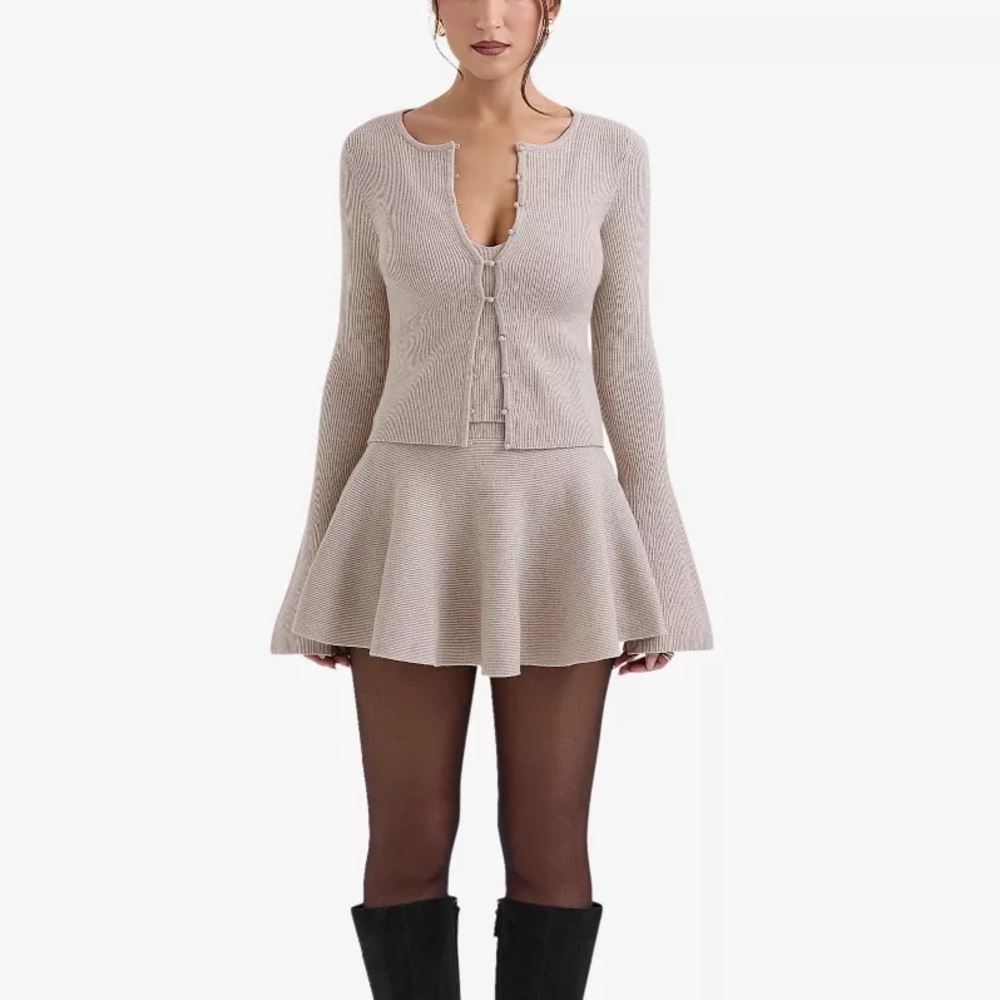 House of CB Aster Flared Cuff Cardigan, Size L+